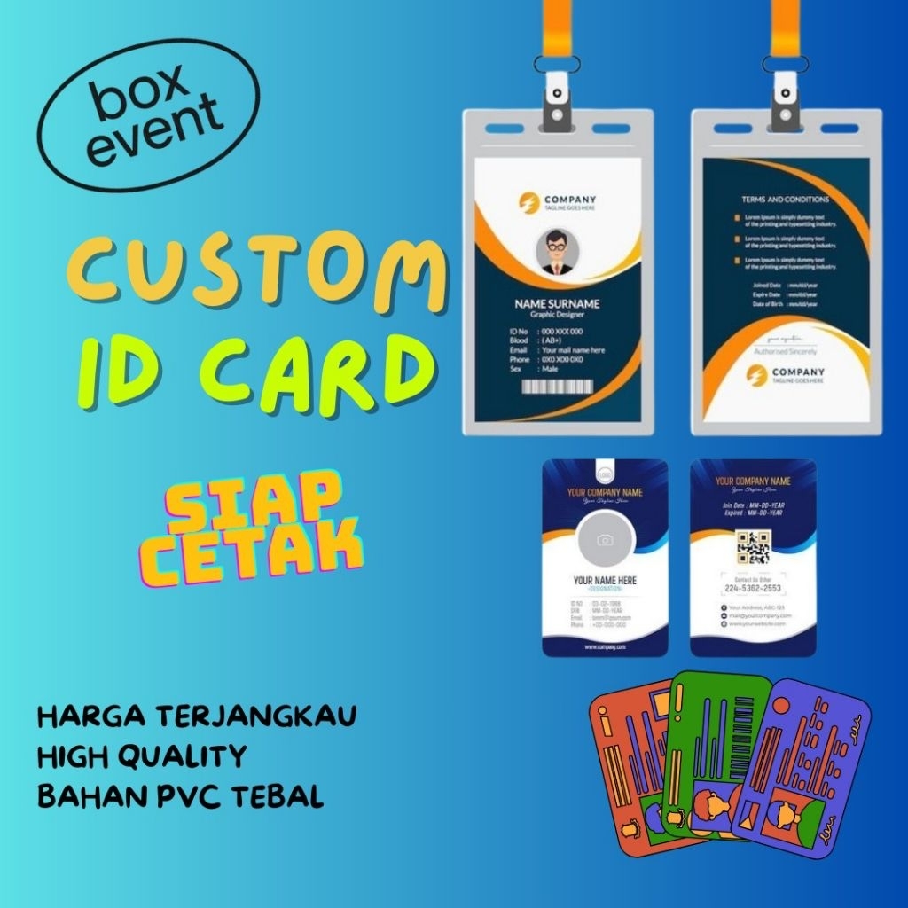 

CUSTOM ID CARD / SIAP CETAK/ CETAK SESUAI DESIGN ANDA