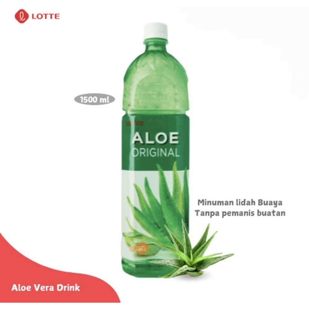 

Korea Lotte Aloe Vera Drink Minuman Korean Lidah Buaya 1500ml 1.5L 1500 ml 1.5 Liter Halal