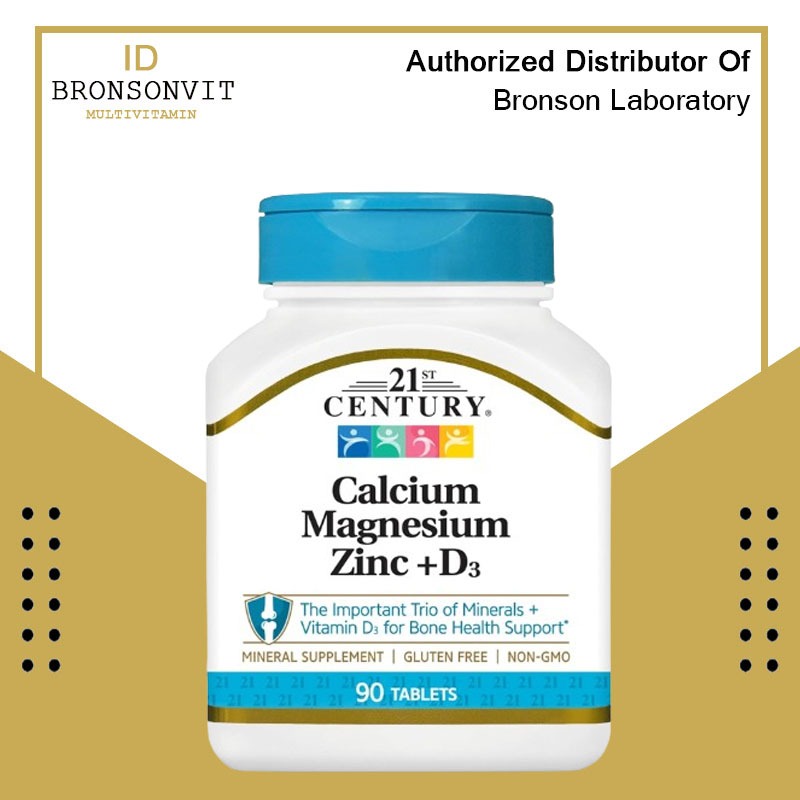 21st Century Calcium Magnesium Zinc D3 90 Tablets