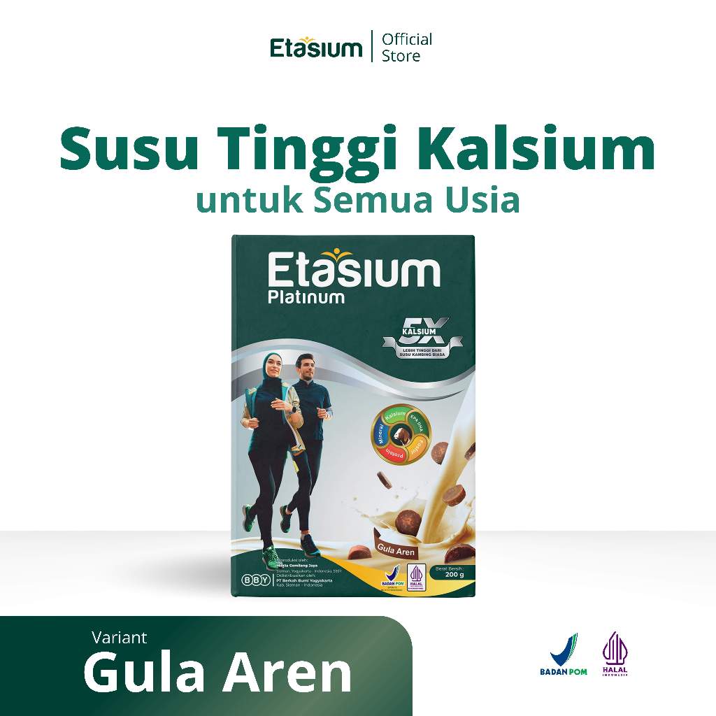 

Etasium Platinum Susu Kambing Etawa 200gr Rasa Gula Aren – Susu Kesehatan Tulang dan Sendi