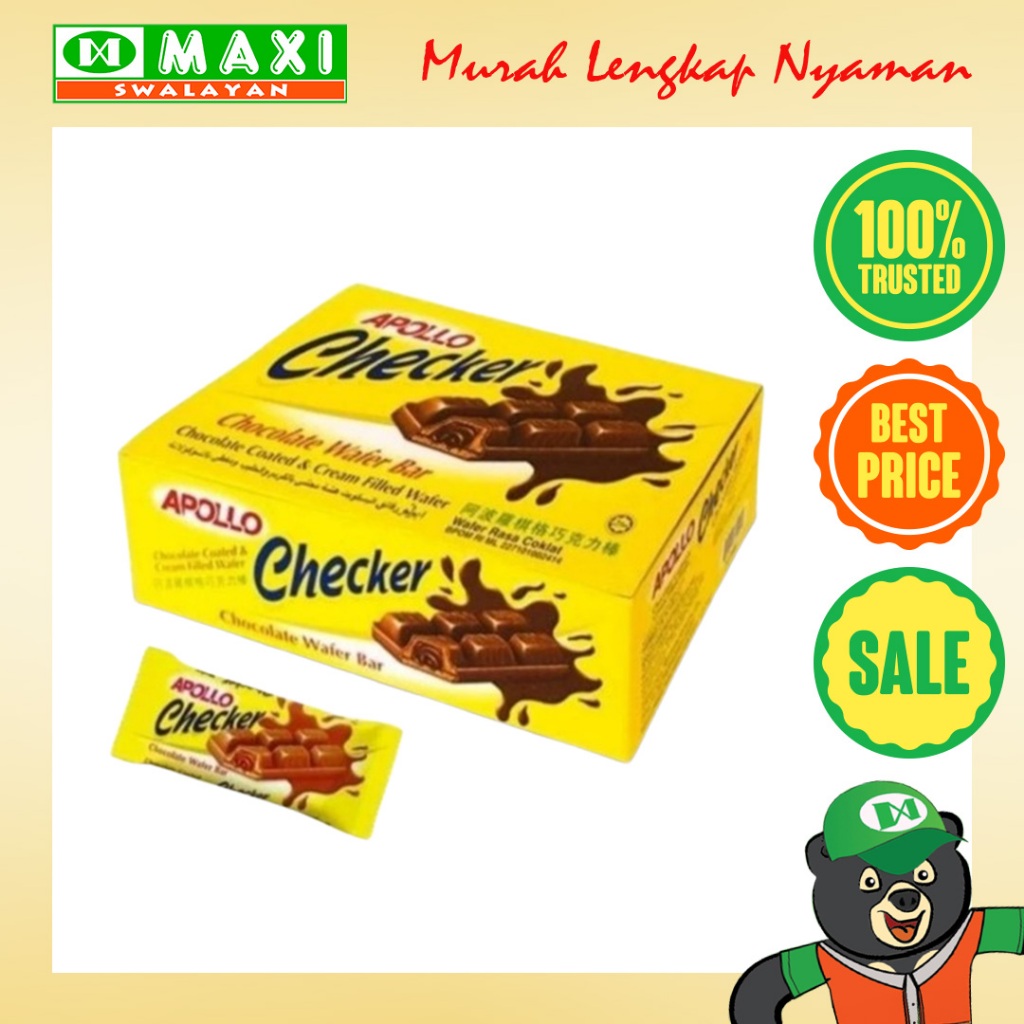 

Apollo Checker Chocolate Wafer Bar.