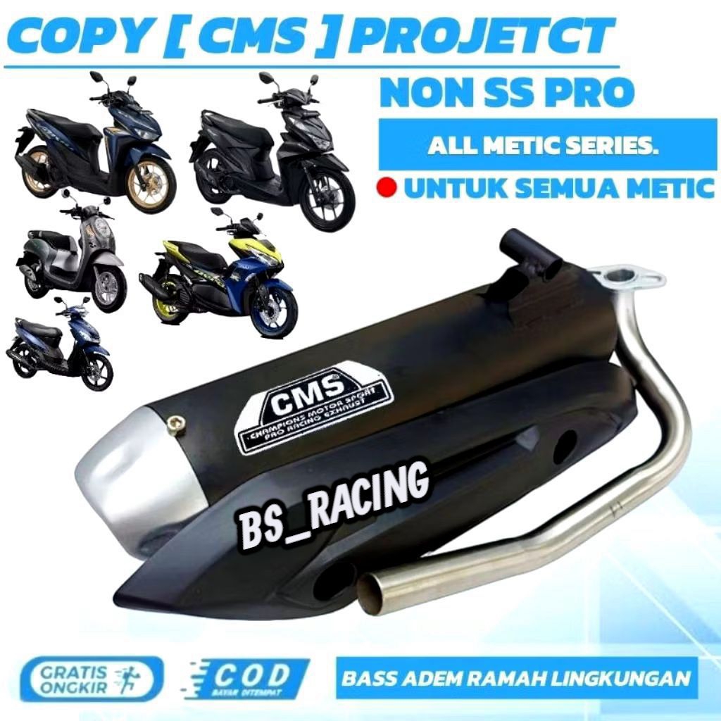 KNALPOT CMS MUFFLER BAS ADEM BEAT KARBU BEAT DELUXE BEAT NEW VARIO KARBU VARIO 125 VARIO 150 MIO SPO