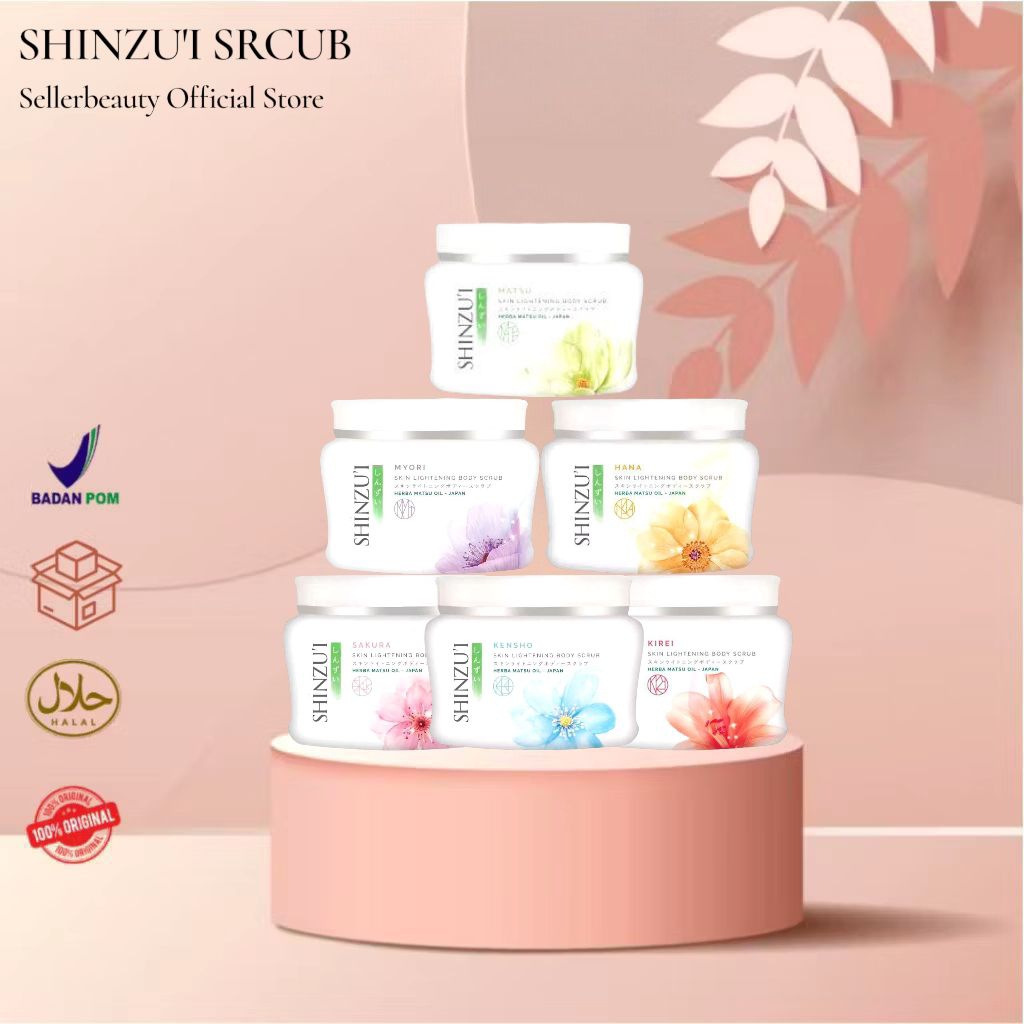 SHINZUI SCRUB 200gr JUMBO LULUR PEMUTIH KULIT BADAN PENGILANG BEKAS LUKA PENGHILANG SEL KULIT MATI B