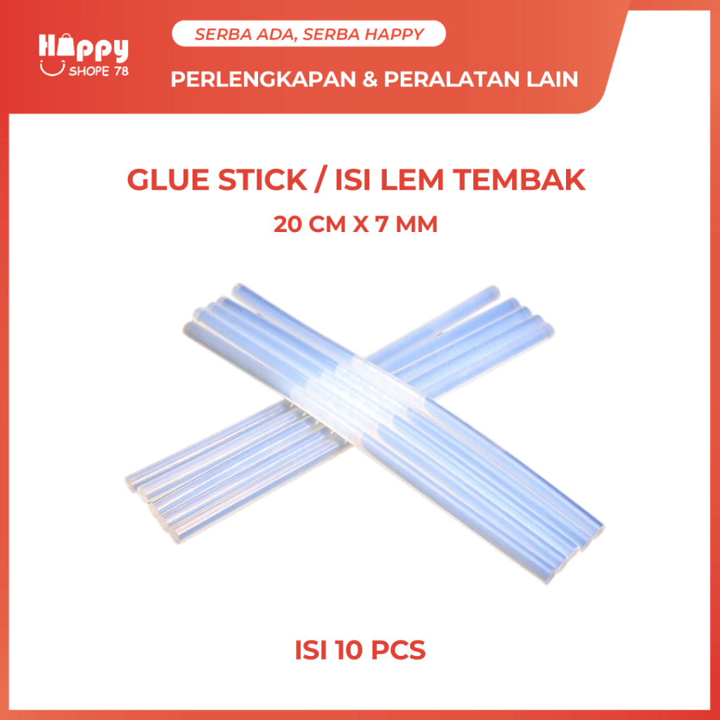 

Isi Lem Tembak Glue Stick Refill 20cm x 7mm Super Kuat Lengket Praktis Tidak Cepat Habis