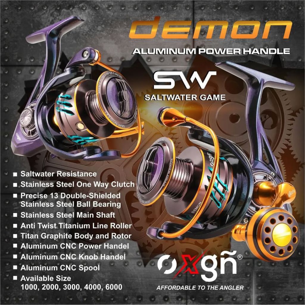 Reel Oxgn Demon Gen 4 1000/2000/3000/4000/6000 Salt Water 12+1BB