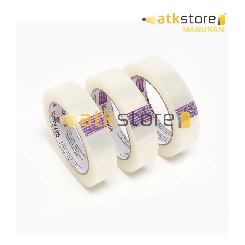 

NACHI Lakban Bening Kecil 1 Inch – Isolasi Perekat Serbaguna 24mm x 72 Yard