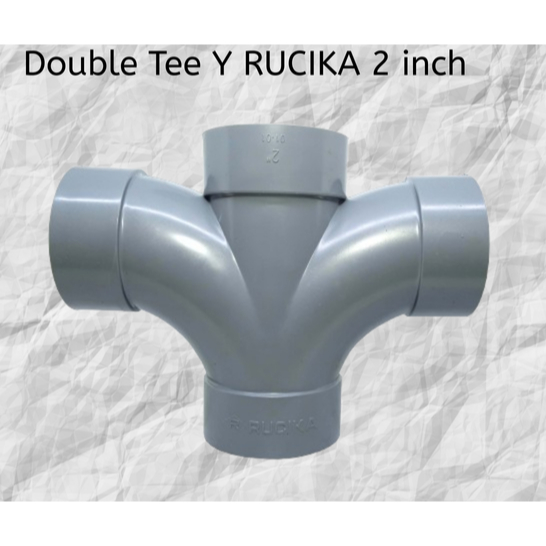 RUCIKA Tee Cabang/Double Tee Y Rucika/Tee Double ukuran 2" RUCIKA Tebal