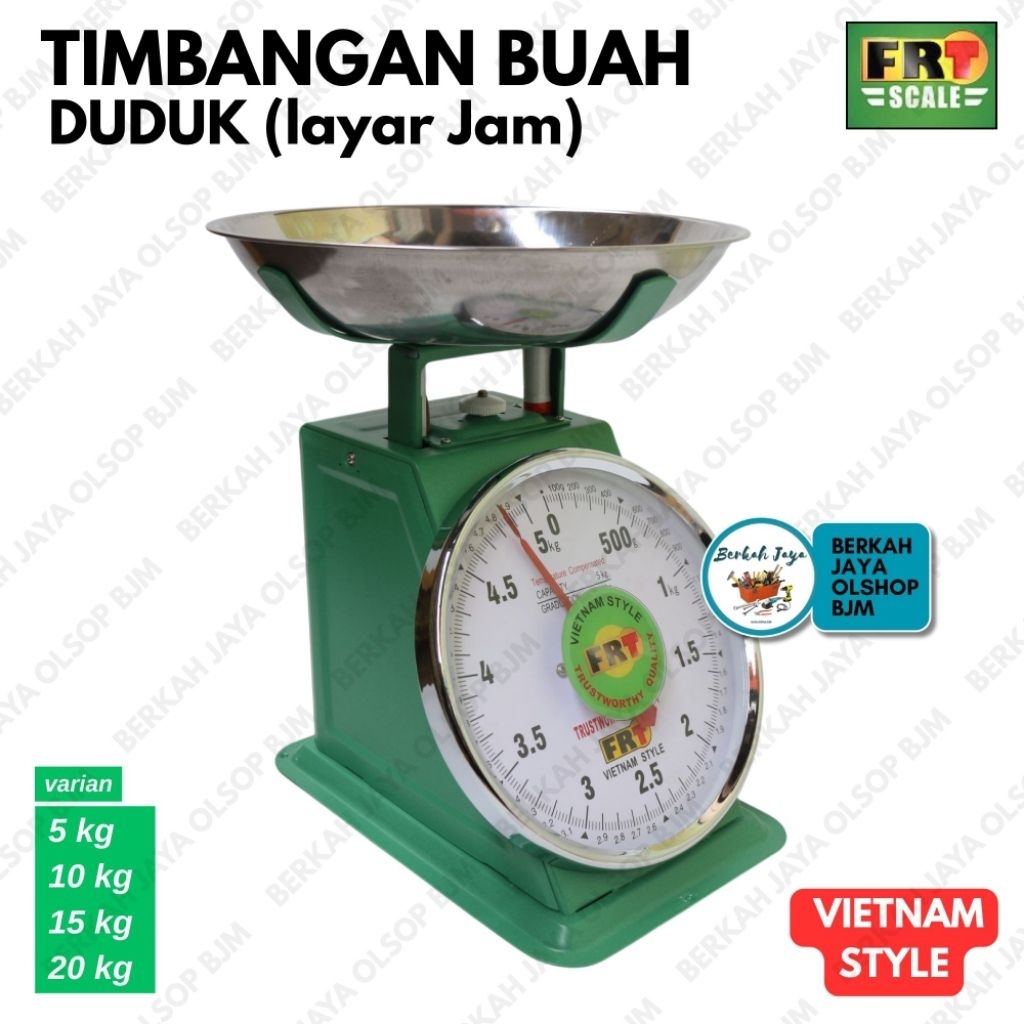 TIMBANGAN BUAH MANUAL FRT 5kg 10kg 15kg & 20kg / TIMBANGAN DUDUK ANALOG / Timbangan FRT Model Jarum 