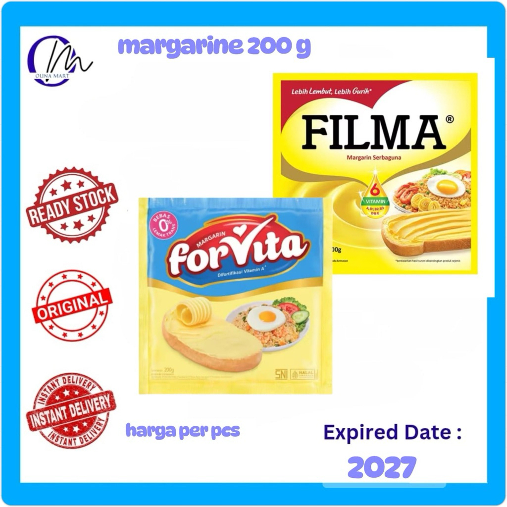 

(READY) FILMA MARGARINE 200 G / FORVITA MARGARINE 200 G