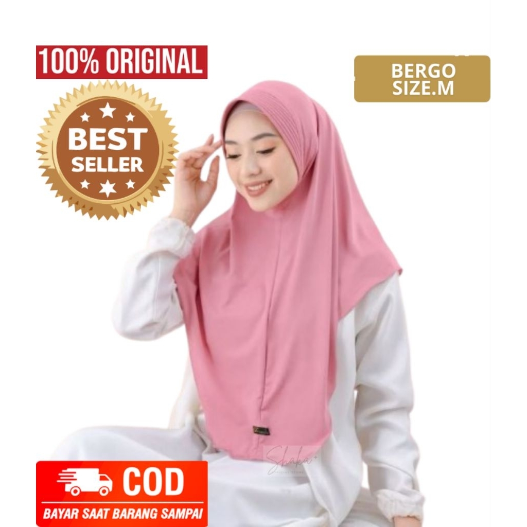 Bergo Hamidah Jersey Joya Size M – Hijab Sport Nyaman | Jilbab Olahraga Menyerap Keringat, Modis & L