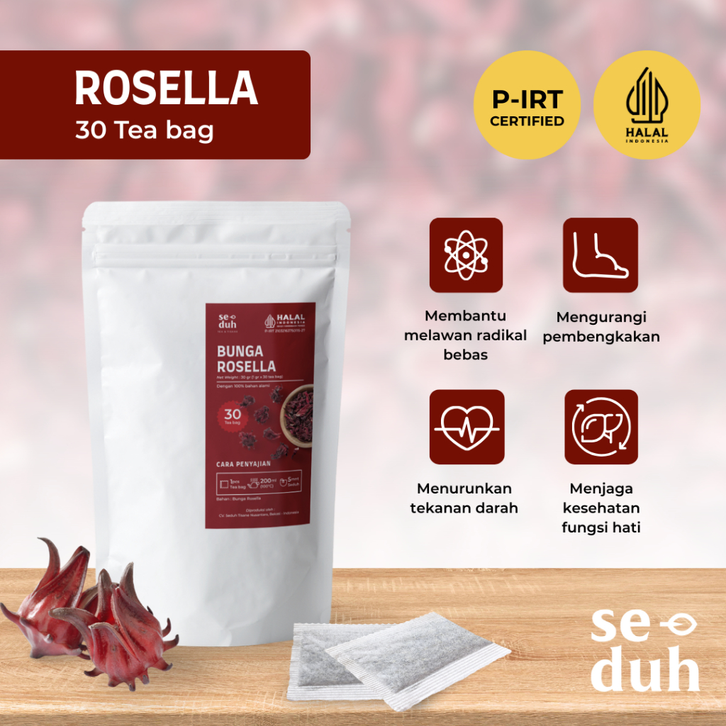 

Teh Bunga Rosella / Roselle Flower Tea isi 30 Tea Bag