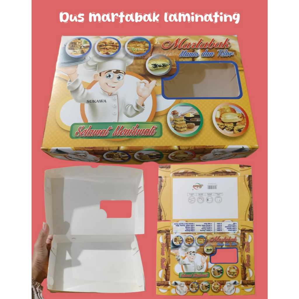 

Dus Martabak Kraft 21x13,5x4,2 isi 50 lbr / Box Martabak / Kemasan Martabak