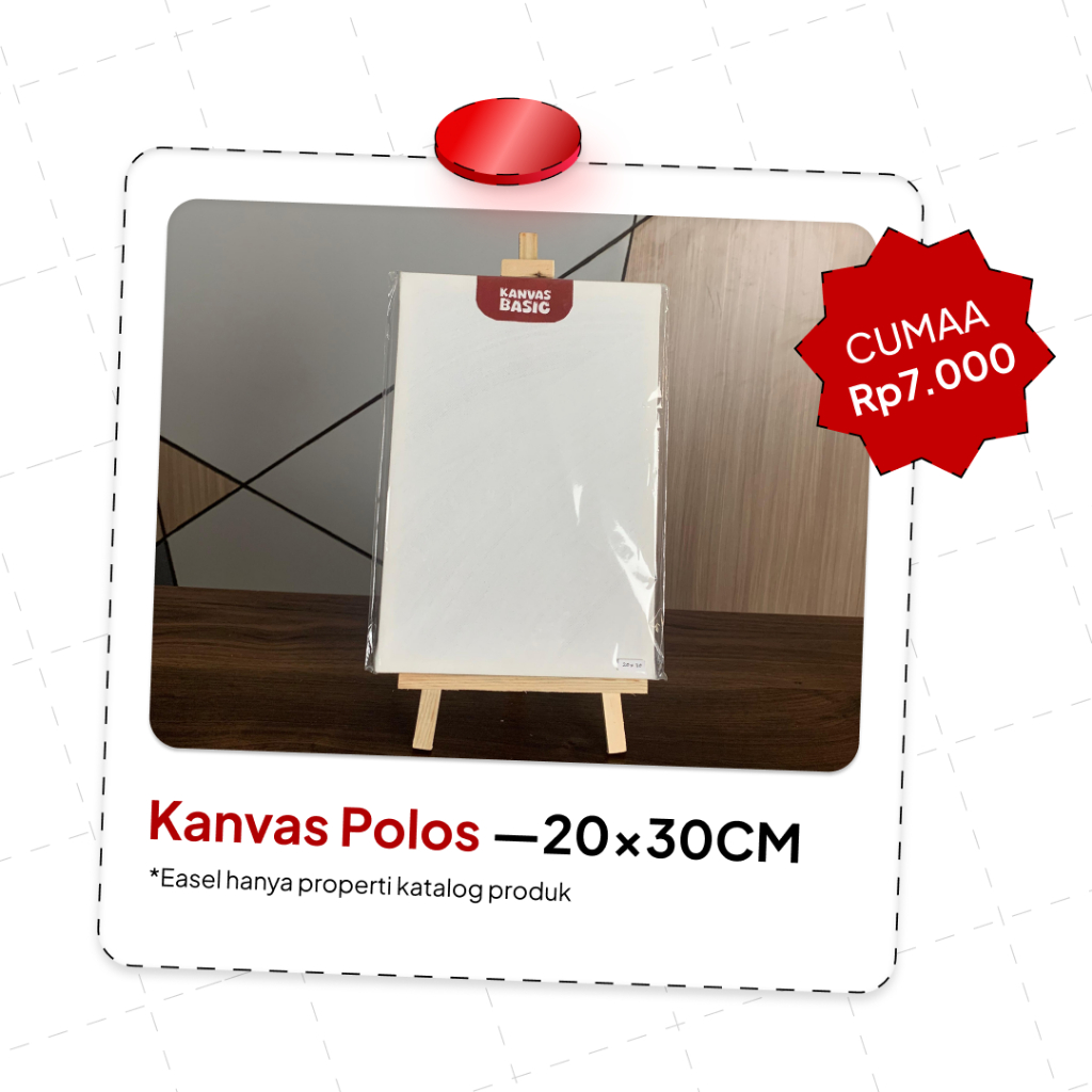 

Kanvas Lukis Basic Polos Ukuran 20CMX30CM Bahan Spunbond Terjangkau