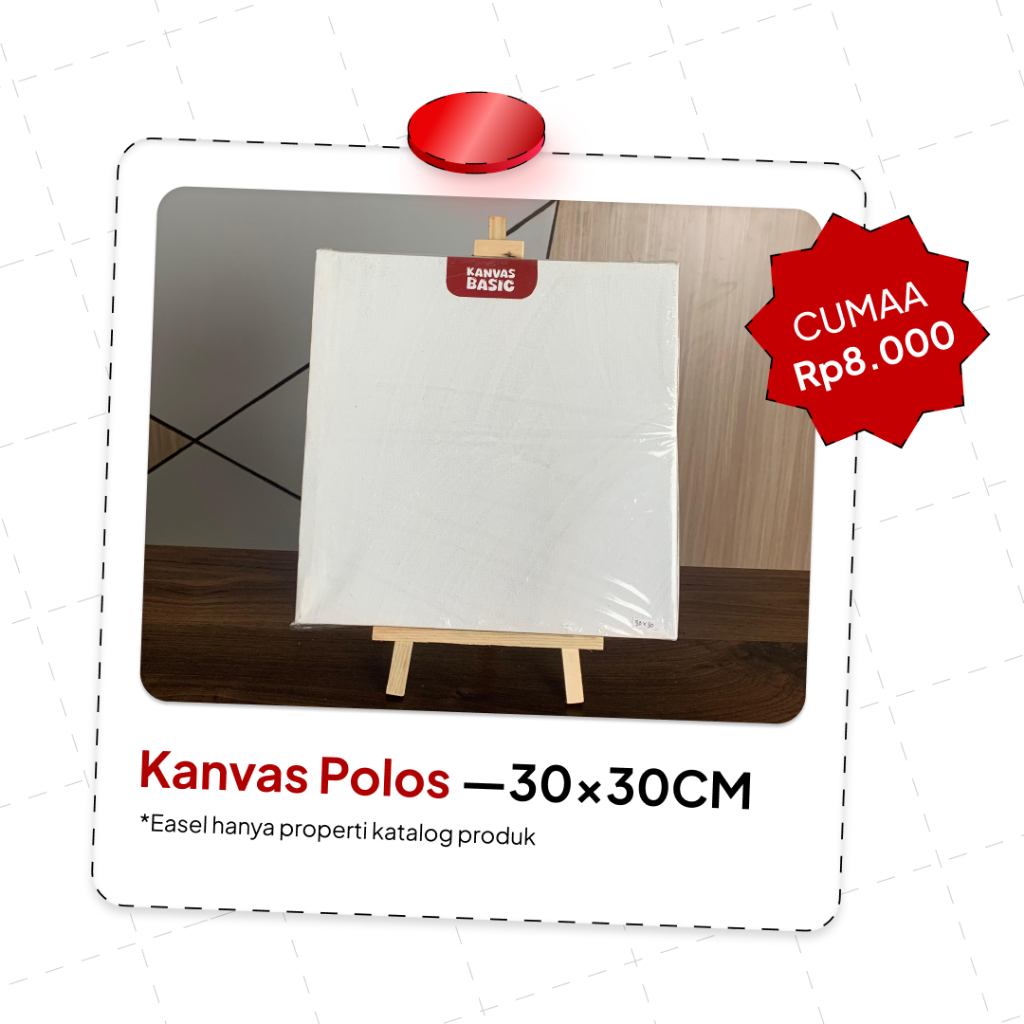 

Kanvas Lukis Basic Polos Ukuran 30CMX30CM Bahan Spunbond Terjangkau