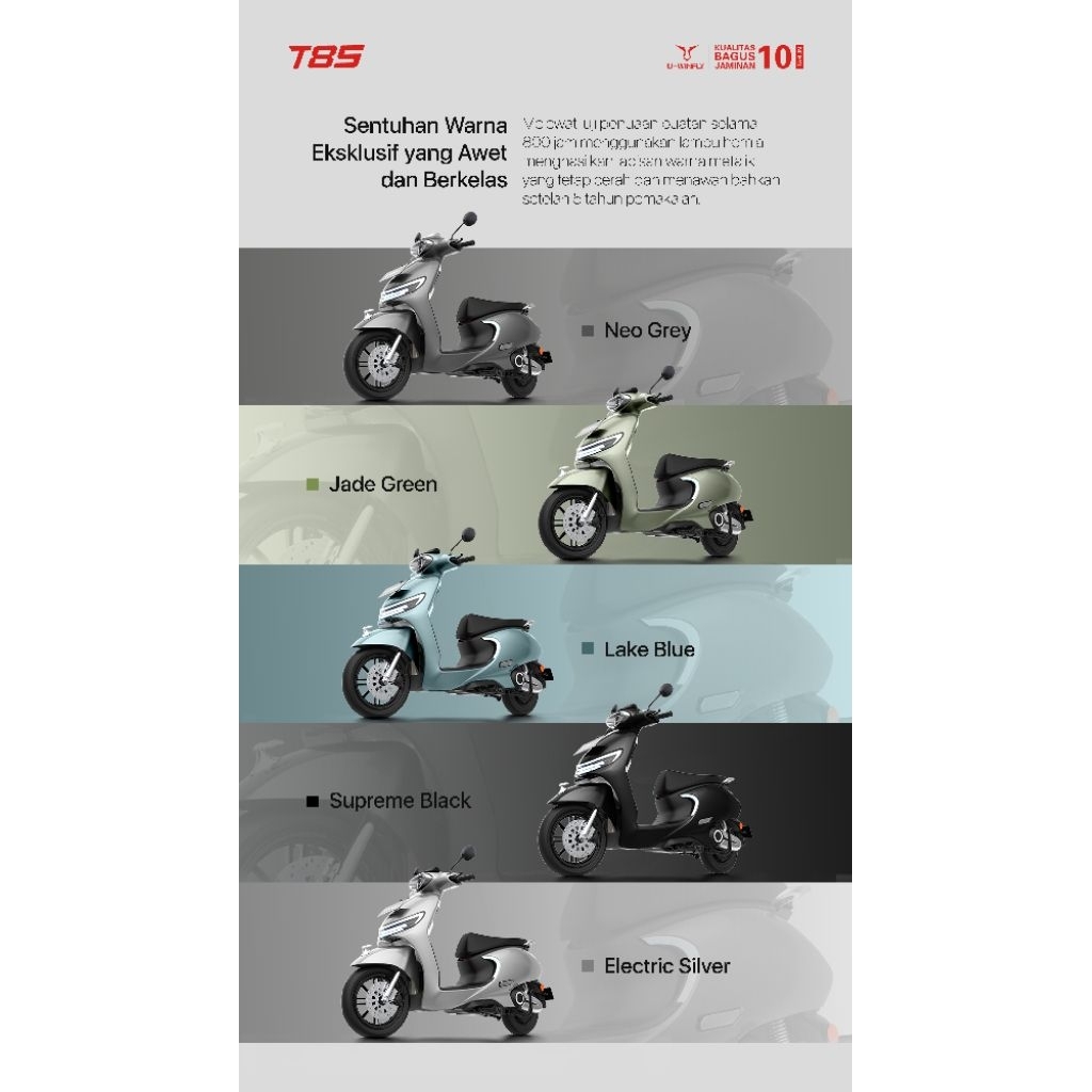Uwinfly Motor Listrik T85