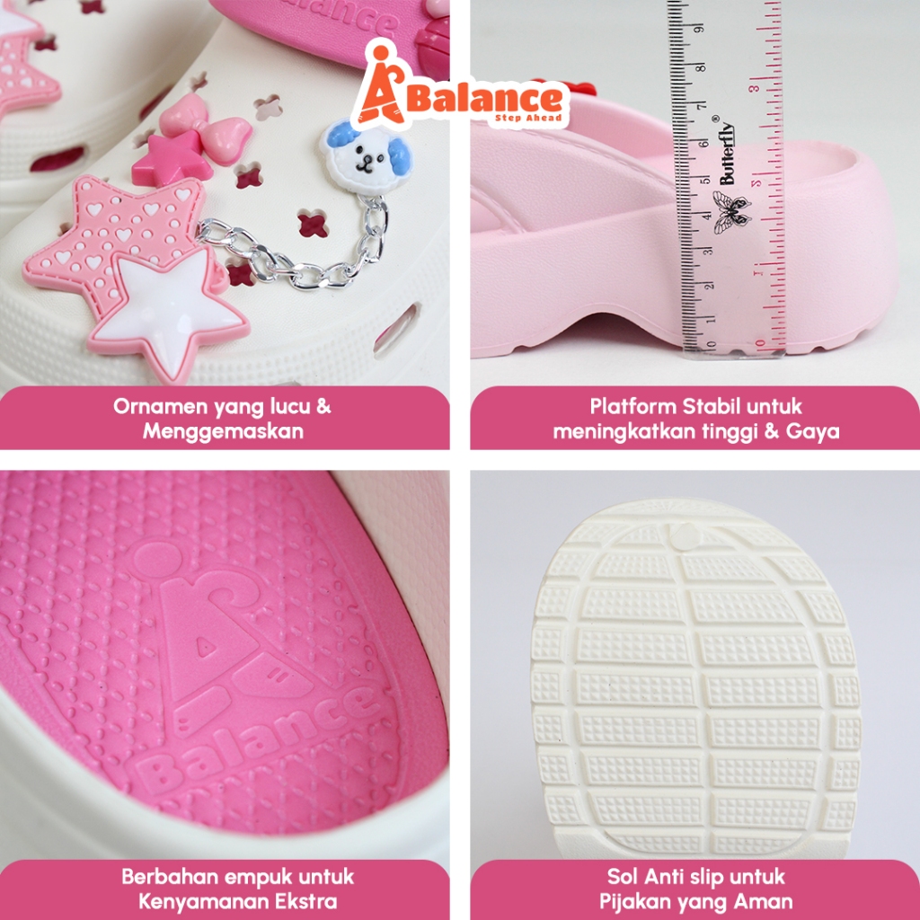 BIG PROMO NEW DEALS AIR-BALANCE SANDAL KODOK ANAK PEREMPUAN & DEWASA SENDAL FUJI BAIM JELLY EMPUK