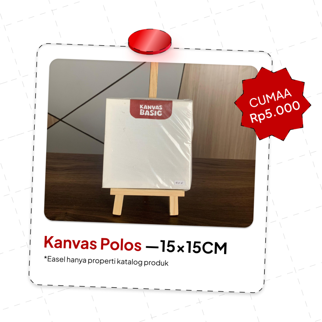 

Kanvas Lukis Basic Polos Ukuran 15CMX15CM Bahan Spunbond Terjangkau