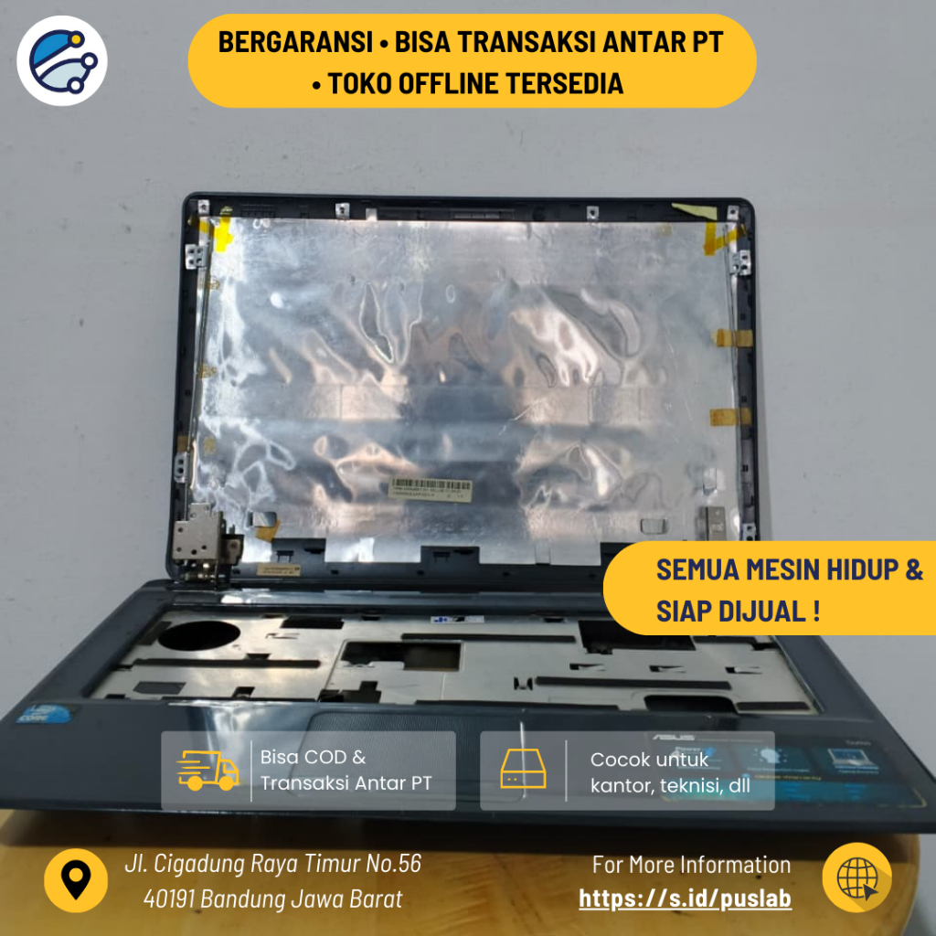 Switch On Off Laptop + Kabel Power / Tombol Power Laptop Internal / Power Button Laptop Copotan / Wi