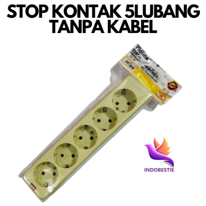 STOP KONTAK 5 LUBANG COLOKAN LISTRIK STOP KONTAK TANPA KABEL DUTRON IB8
