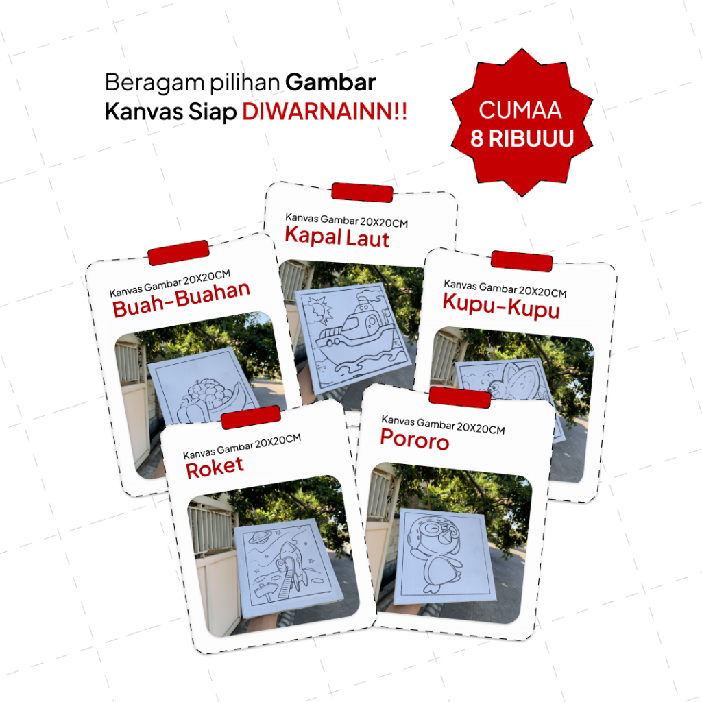 

Paket Melukis Gambar 20x20CM Bahan Spunbond Terjangkau – Lengkap dengan Easel, Kuas, Palet & Cat