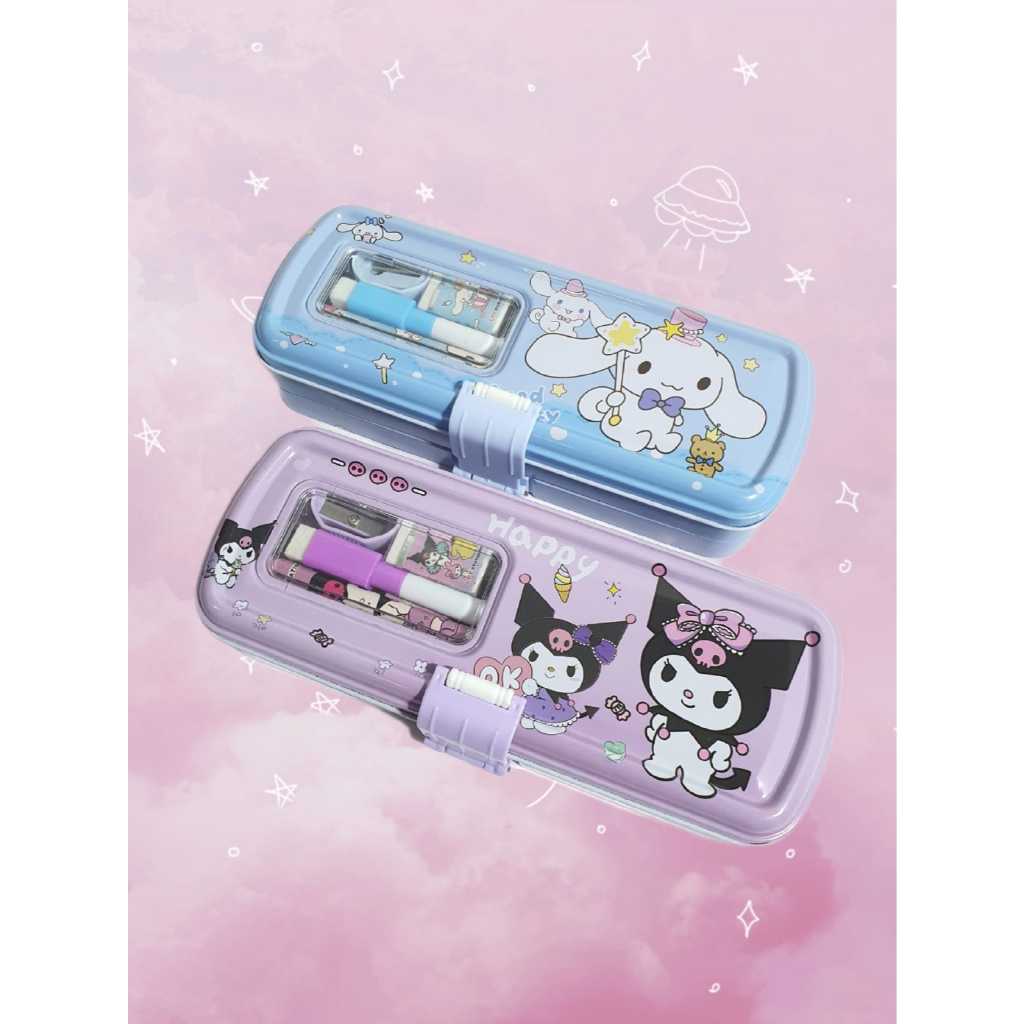 

Kotak Pensil Kuromi Kaleng 3 Tingkat Ada Isi / Kotak Pensil Tingkat 3