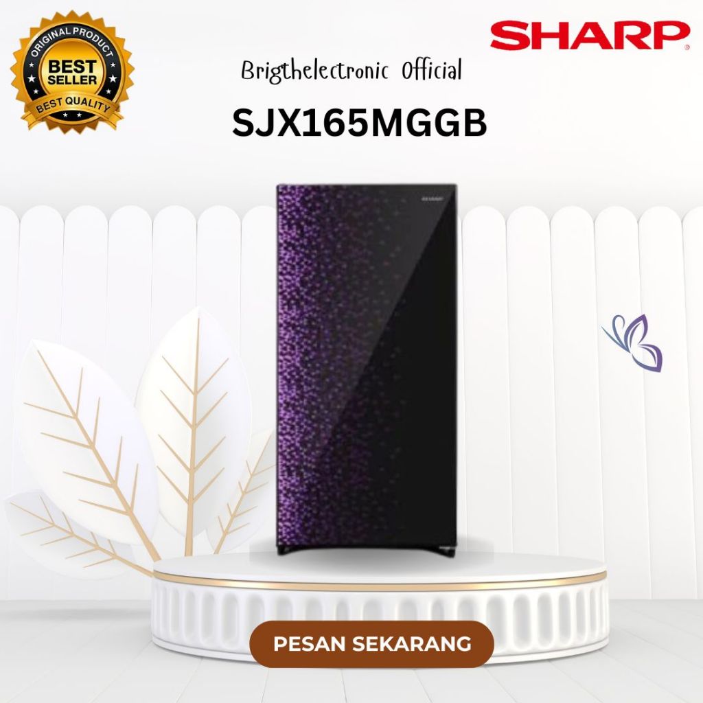 SHARP KULKAS 1 PINTU SJX165MGGB 128L/SJX-165MGGB/SJX 165MGGB/SHARP KULKAS 1 PINTU/SJX 165 MGGB