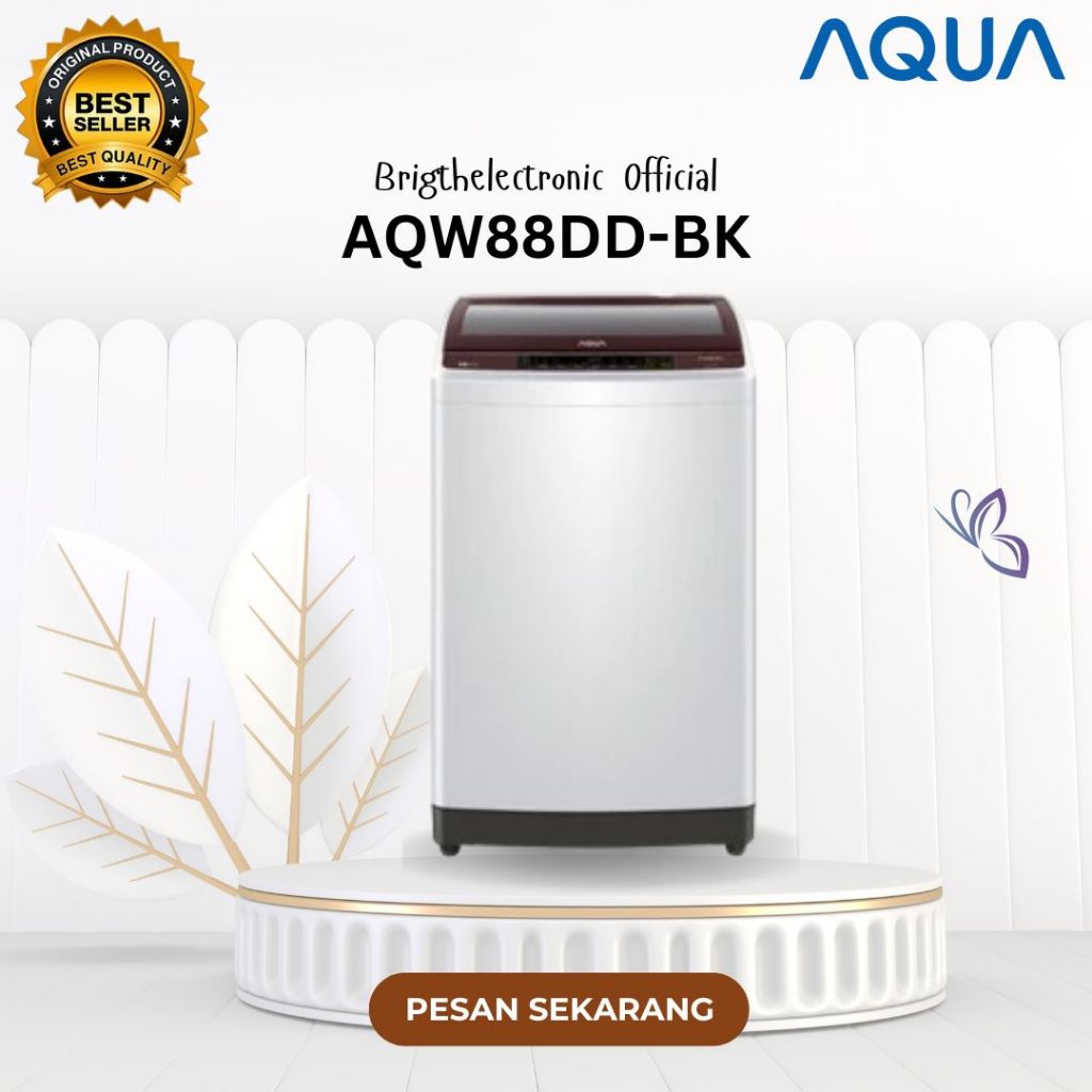 AQUA MESIN CUCI TOP LOADING 1 TABUNG 8KG AQW-88DD-BK/AQW88DDBK/AQW 88DD BK/AQW88DD-BK/AQW88DD BK