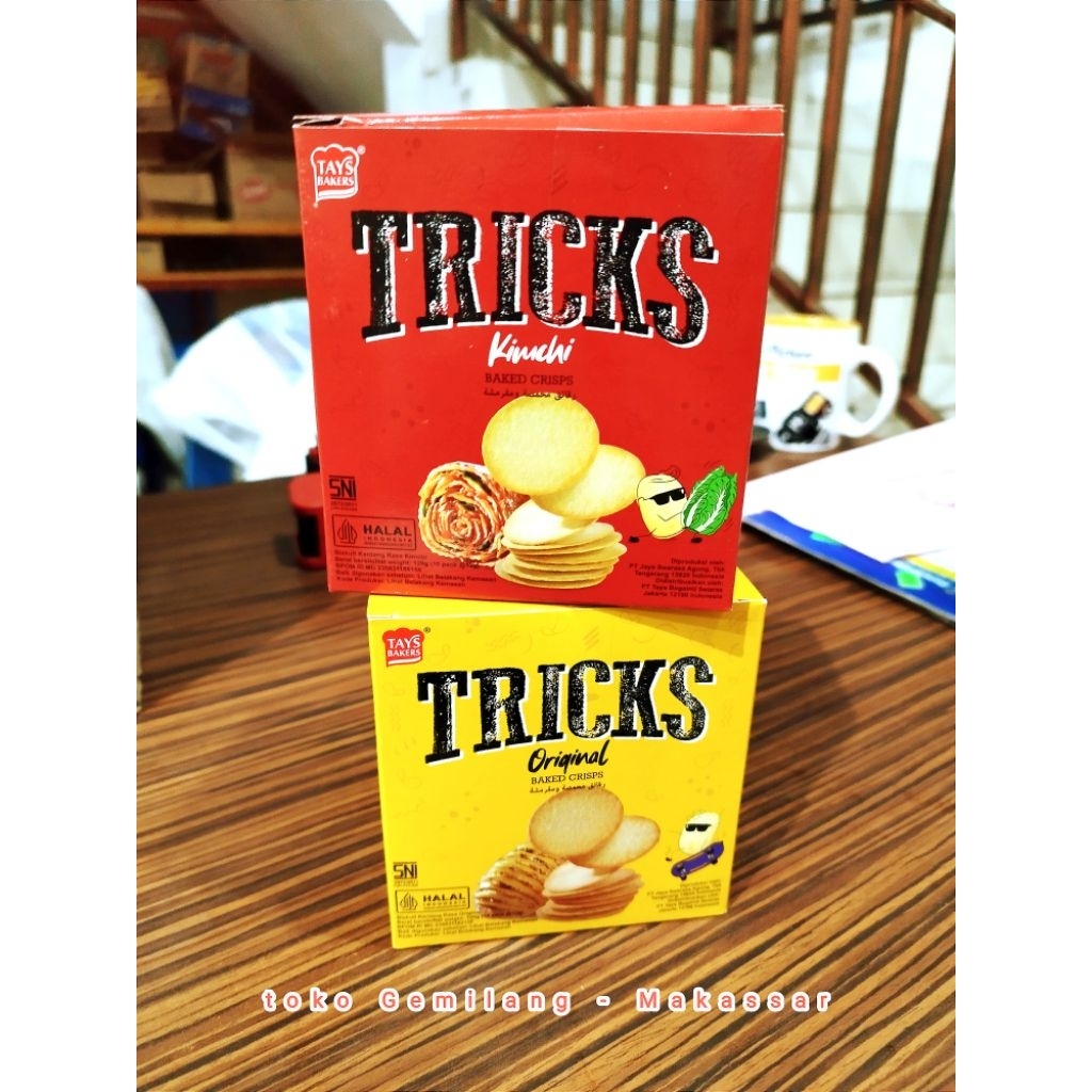 

Tricks biskuit kentang panggang box 120 gr isi 10 sachet @12 gr rasa Original / kimchi