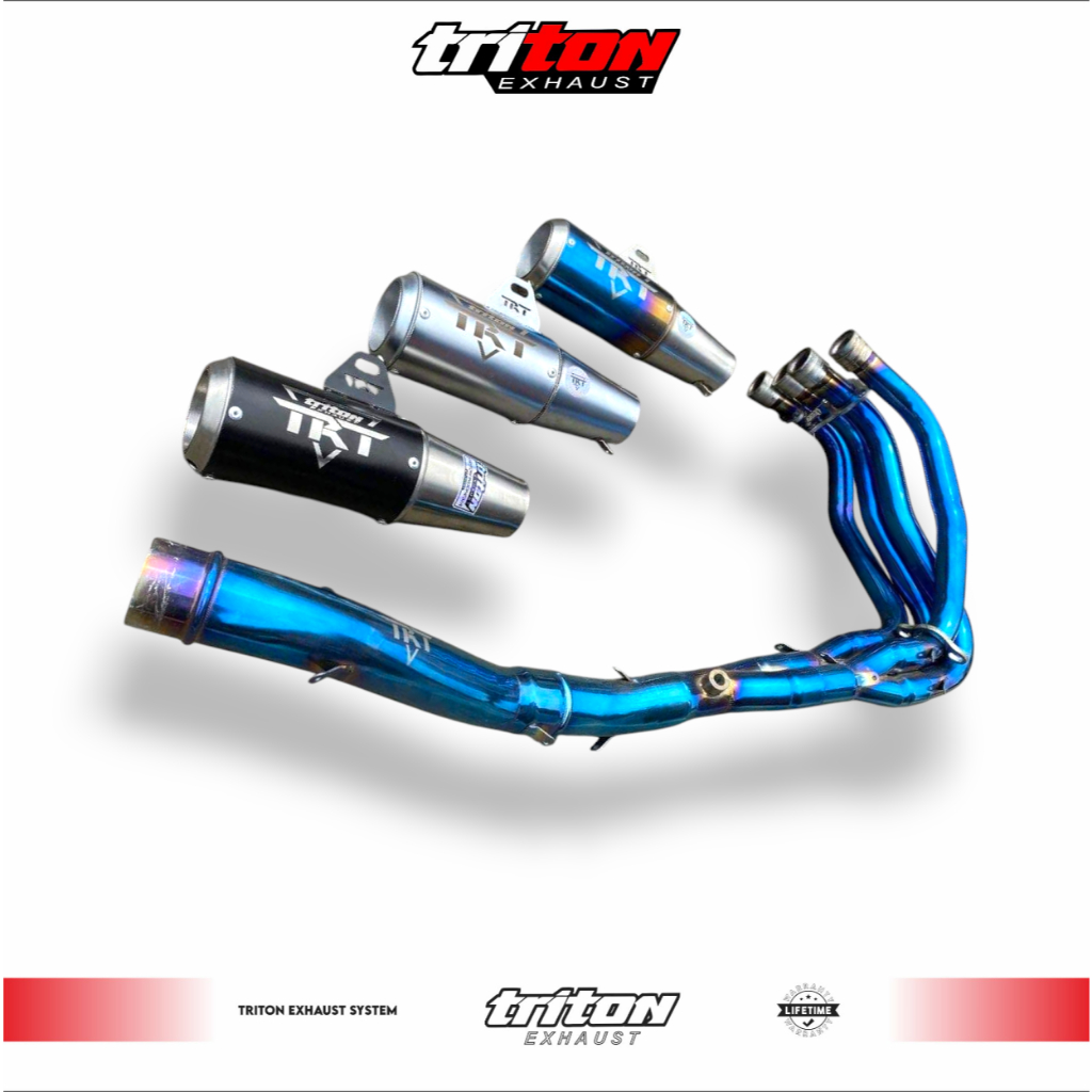 Knalpot Racing ZX25R ZX25RR 4 Silinder Triton Exhaust type GT-5 Header Full Bluemoon Fullsystem