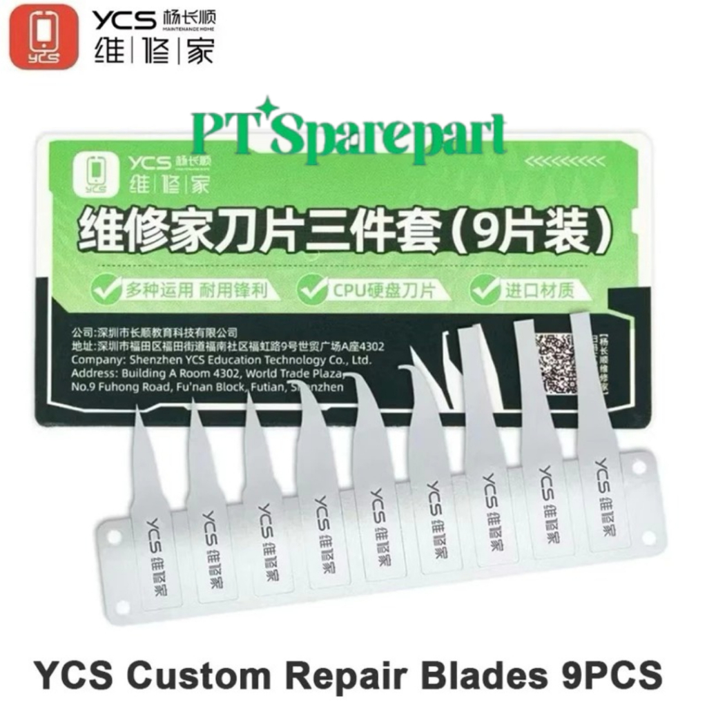 

YCS CUSTOM REPAIR KNIFE BLADE 9 PCS ENGRAVING METAL ANTI SLIP - RATA / BENGKOK / LANCIP