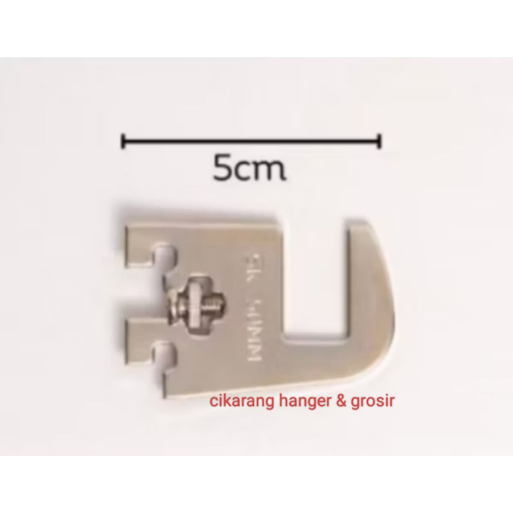 Bracket Pipa Kotak 5 cm Stainless Steel | Daun Braket H5 | Siku Braket Penyangga Pipa Kotak Rak