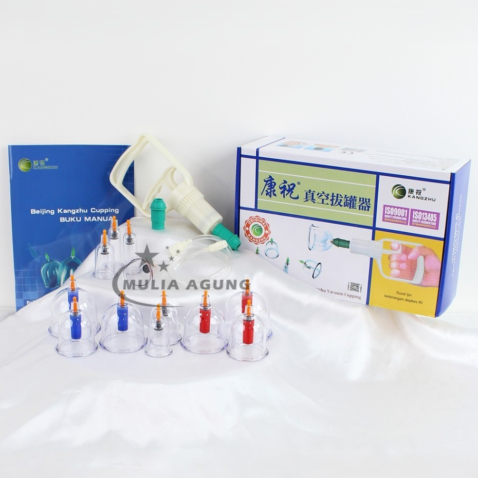 Alat Bekam Kangzhu isi 12 Kop Original Tebal Lengkap Kop Angin Kangzhu 12 pcs Kop Bekam Berkualitas