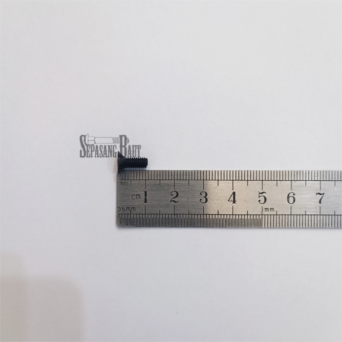 M4 x 10 Baut Countersunk JFL Verseng Mili Hitam M4x10