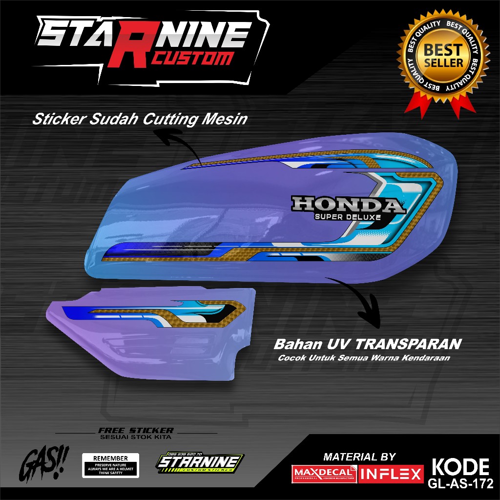 stiker GL100 / Striping GL125 / stiker GL kode GL-AS-172