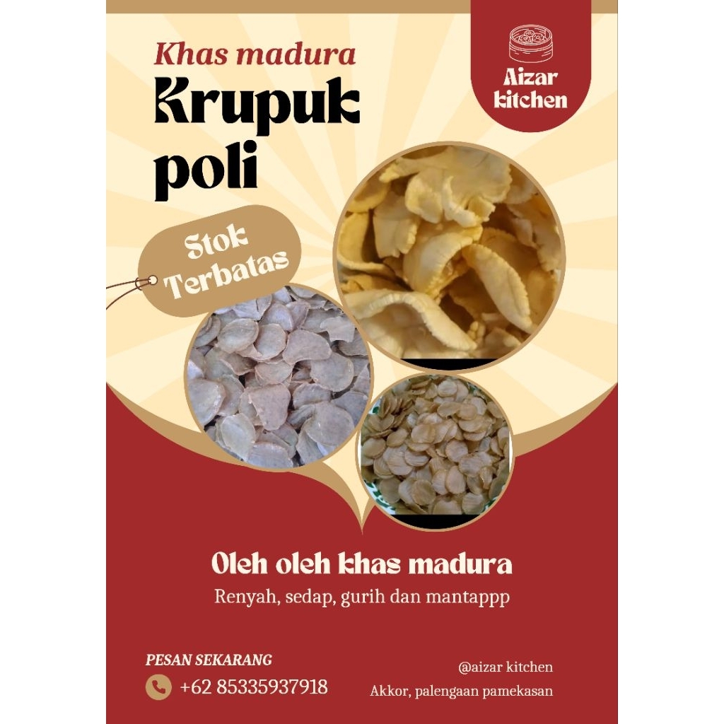 

KRUPUK POLI/RAMBAK KHAS MADURA || KERUPUK MENTAH || KEMASAN 500 gr