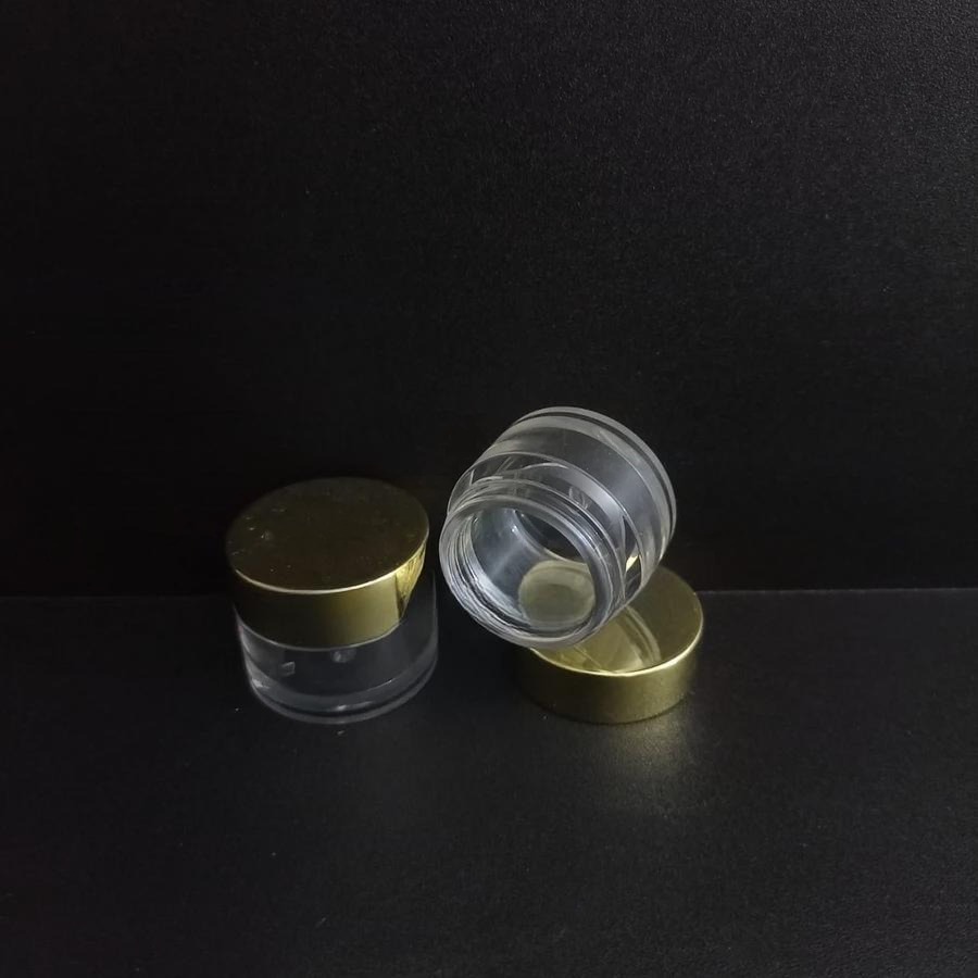Pot Cream Acrylic 5gr Gold | Pot Kosmetik Mini Skincare Wadah Lipbalm