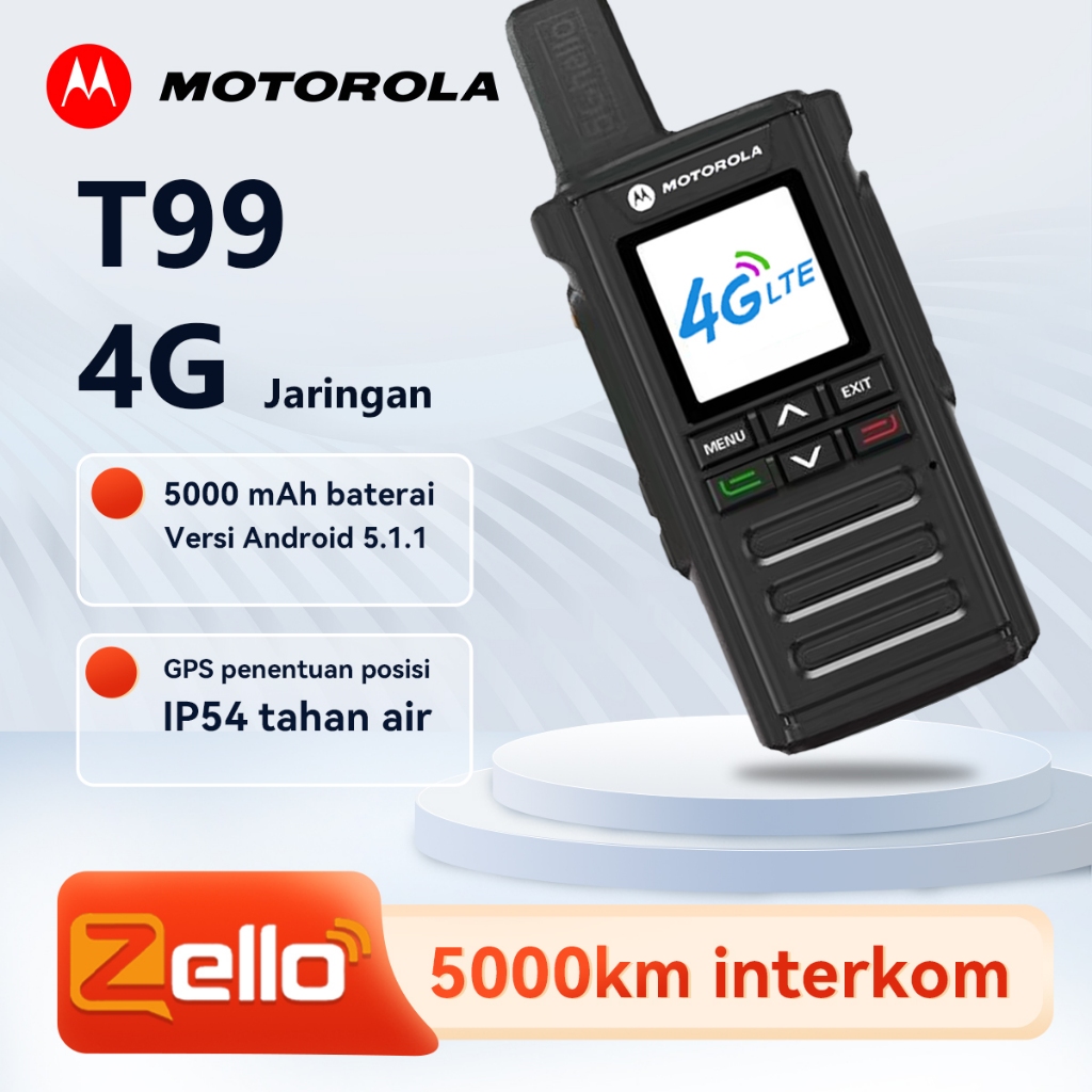 HT T99 Zello Motorola walkie talkie long-range 5000KM high-capacity Handy Talky 5000mAh SIM card 4G 