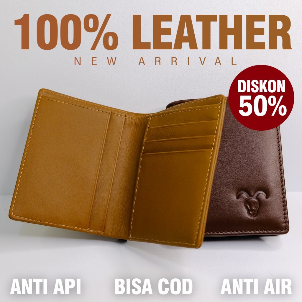 Wilona Leather - Regan Wallet Dompet Lipat Kulit Sapi Asli Minimalis Full Kulit Luar Dalam Premium Q