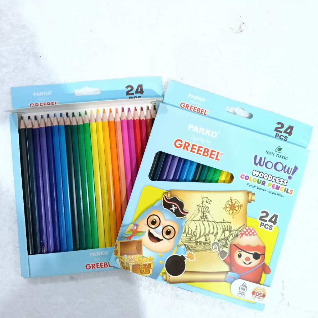 

PARKO PENCIL WARNA - WOODLESS COLOUR 24 WARNA PANJANG - COLORED PENCIL - WARNA LEBIH NYATA PKW-908