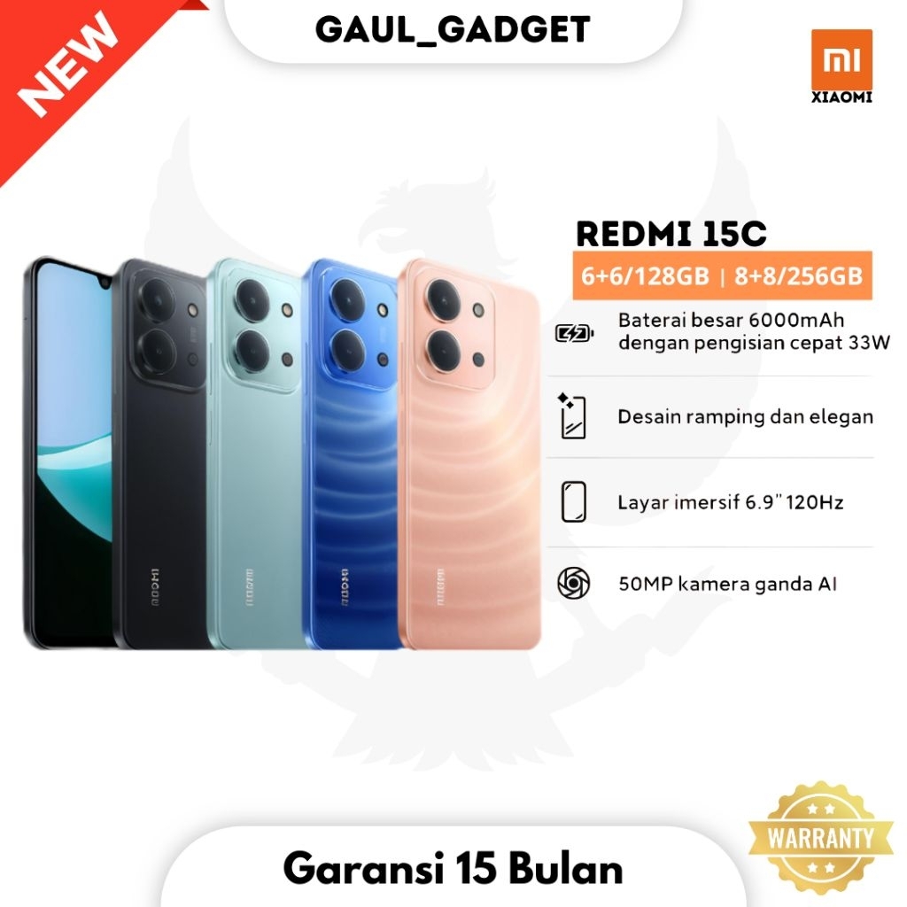 REDMI 15C 6000MAH Ram 8 & 6 Internal 128GG & 256GB