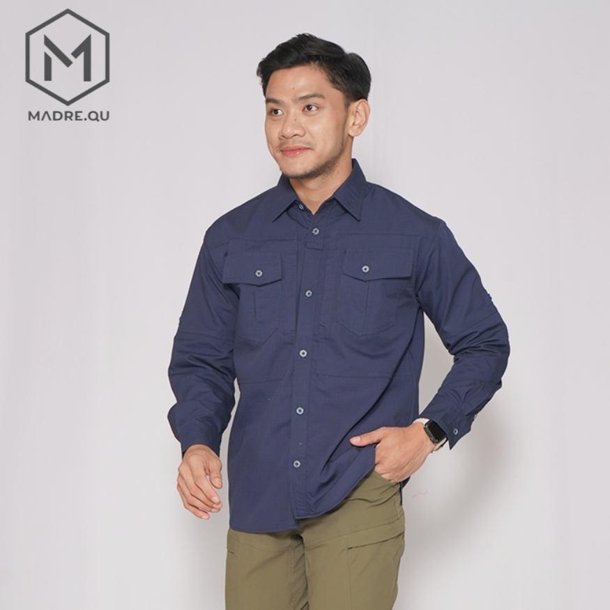 Baju Kemeja PDL Tactical Lapangan Lengan Panjang Pakaian Atasan Seragam Pria Wanita Premium Kerja Ka