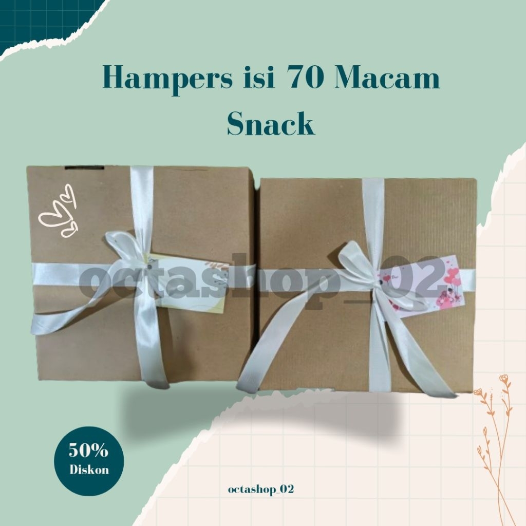 

PAKET SNACK BOX//HAMPERS SNACK ISI 70//GIFT//ANNIVERSARY