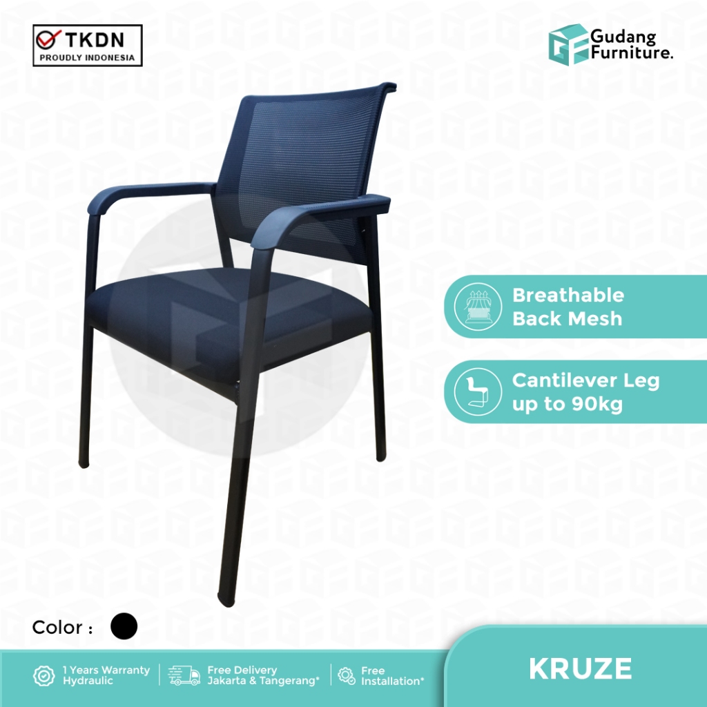 Kursi Hadap Kursi Tamu Kantor Kursi Kerja Tanpa Roda Insperra Kruze