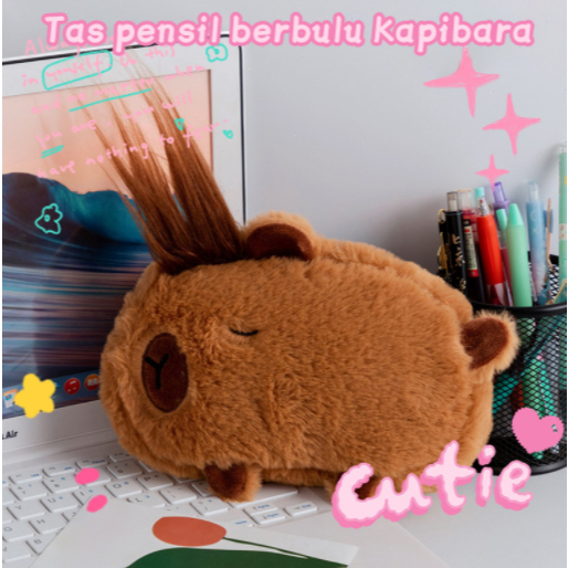 

Tempat Pensil Boneka Hewan Kapibara 22 Cm Pencil Case Plush Tempat Alat Tulis Anak & Dewasa