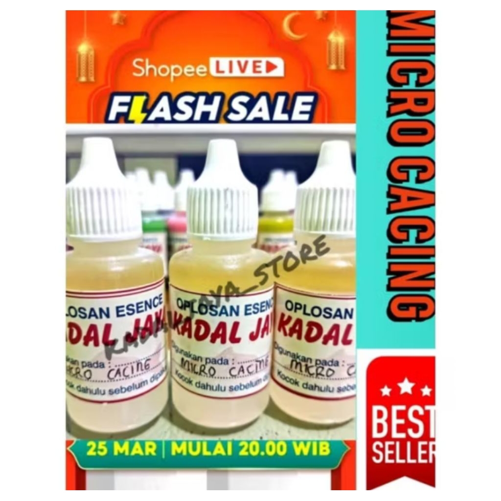 ESSEN MICRO CACING KADAL JAYA 30 ML Essen berbagai varian original kadal jaya untuk ikan mas , nila 