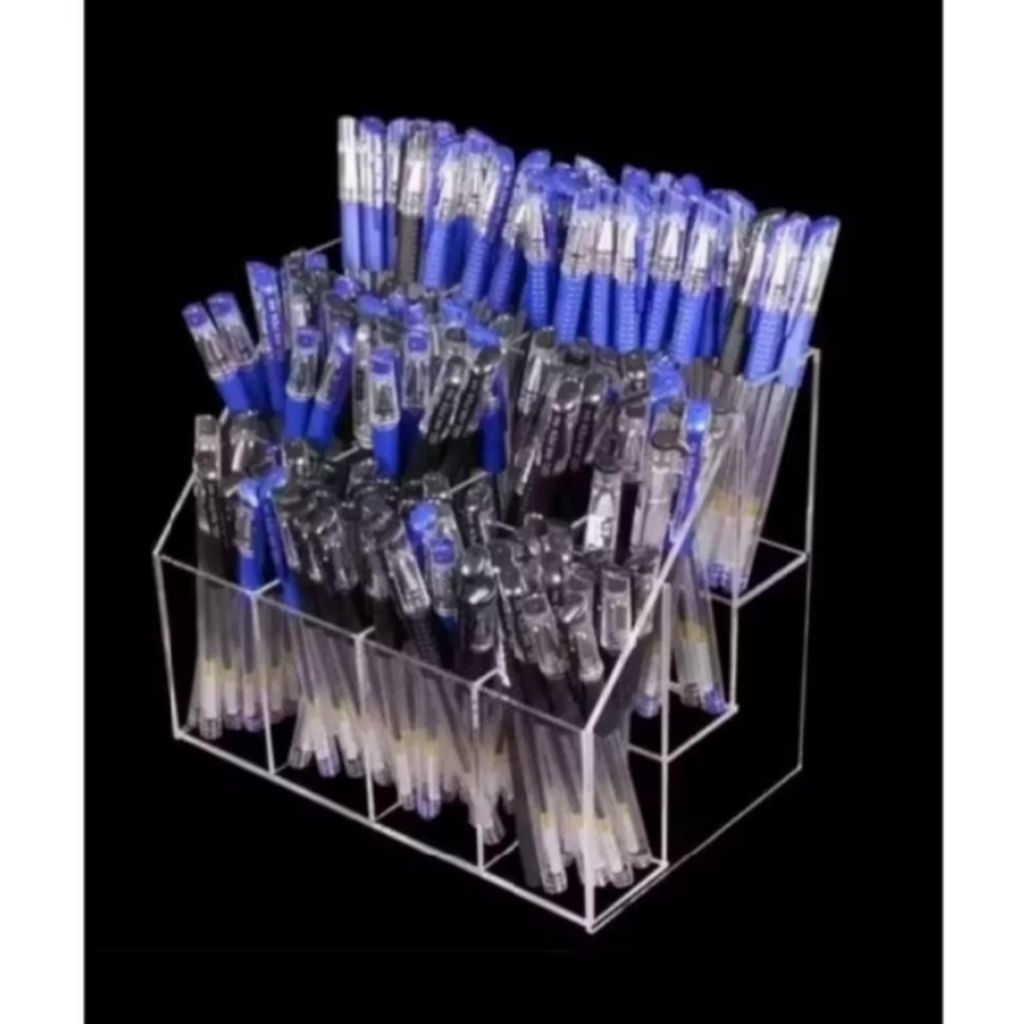 

Tempat pulpen akrilik bening ukuran 15x13x20