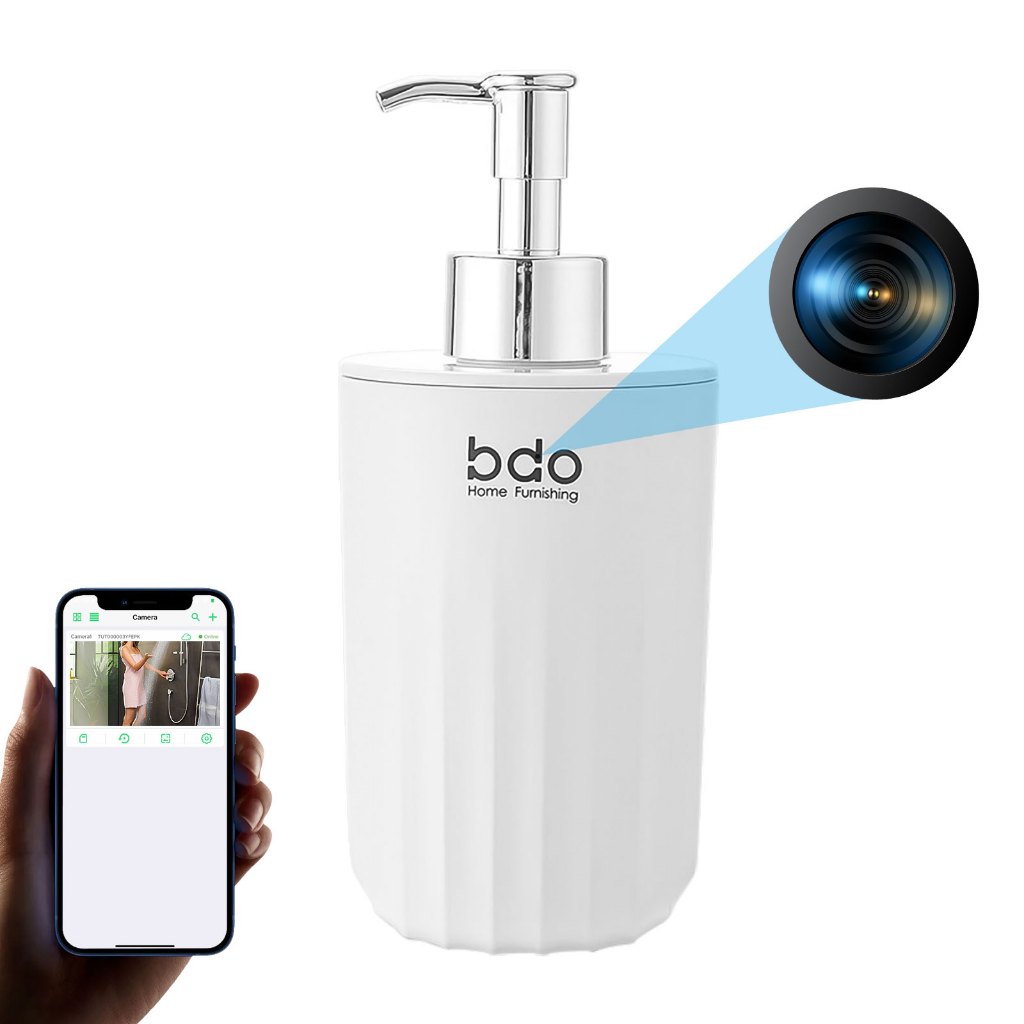 4K Mini Kamera Tersembunyi Botol Sabun Cair– Deteksi Gerakan, Pemantauan Jarak Jauh, Kamera Penginta