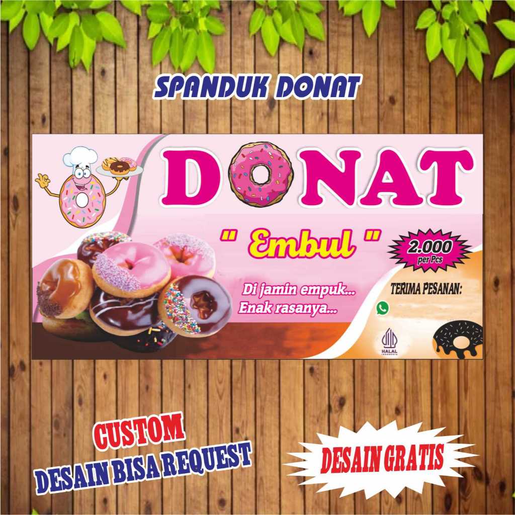 Spanduk Banner Donat Request Desain Custom