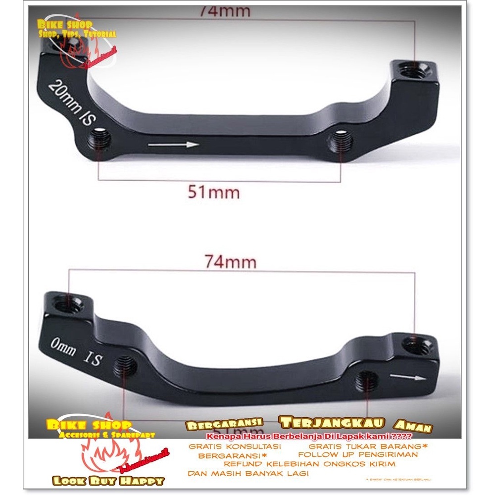 ADAPTOR CALIPER CAKRAM FRONT - DUDUKAN BRACKET REM CAKRAM DEPAN Sepeda MTB BMX SPAREPART SEPEDA TERM