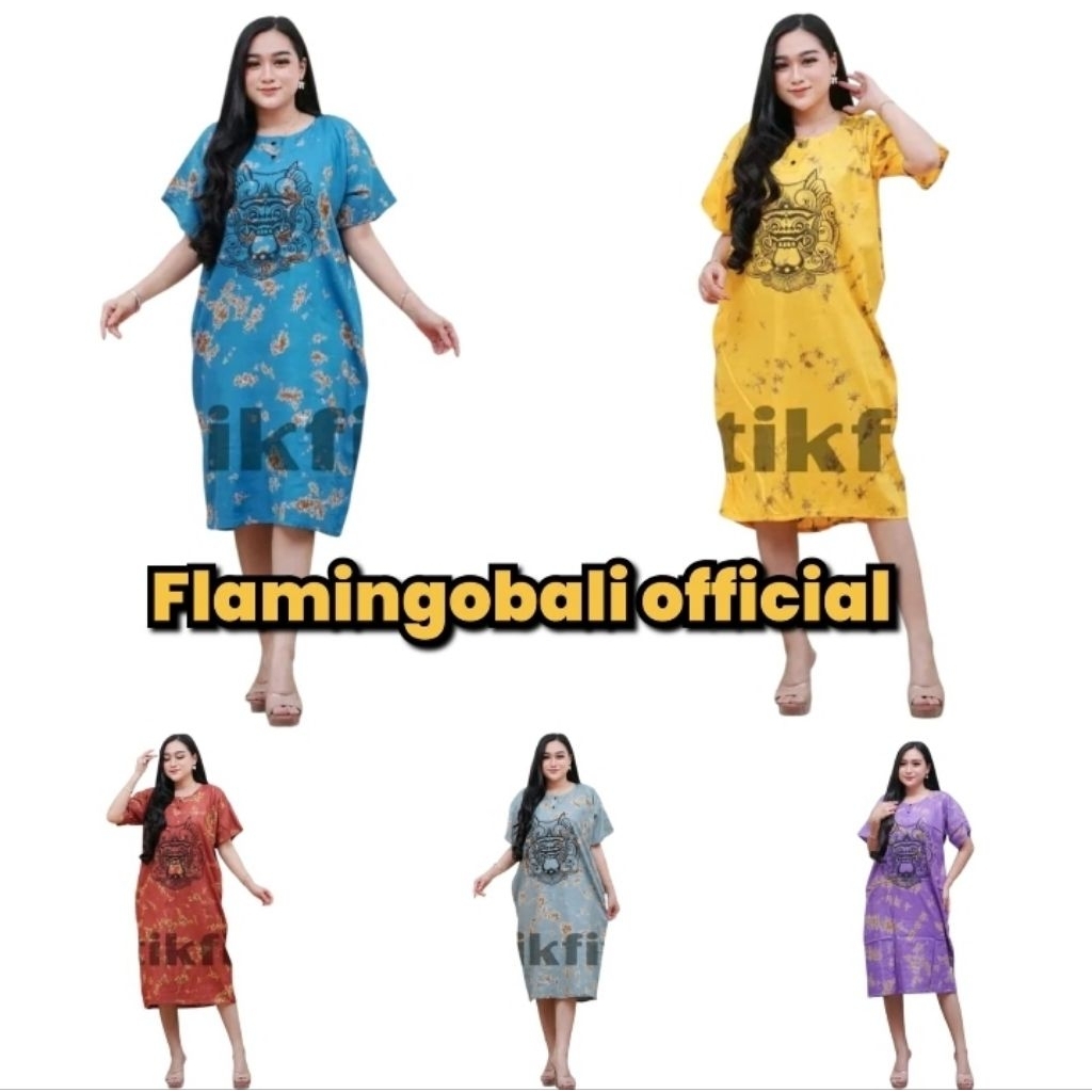 Daster Oleh-oleh Khas Bali Daster Barong Bali Jumbo Daster Gables Motif Barong Khas Bali Bahan Rayon